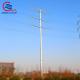 33kv Conical Steel Distribution Poles Galvanized High Voltage Power Lines