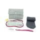 Five Contents Travel Airline Amenity Kits with Lovely Felt Pouch / Socks / Toothbrush