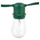 108' Green Heavy Duty Commercial Edison String Light w 50 Sockets (Bulbs