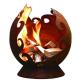 Customized Corten Steel Fire Pits 6mm Thickness Modern Wood Fuel Type