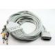 Besdata ECG / EKG Cable For 3-Lead / 5-Lead Patient Monitor White Gray Color