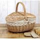 2016 wicker picnic basket wicker food basket with handle round shape