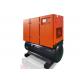 Orange Laser Cutter Rotary Screw Air Compressor With Air Tank Dryer Filters 15KW