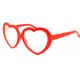 Customized Plastic Diffraction Glasses With Heart Shape Red Frame