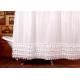 Ruffled White Bathroom Shower Curtains Waterproof Thickening Machine Wash