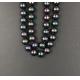Wholesale High Quality  14mm  Black Colourful   Round Shap Shell Pearl Strand 16 inches