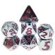 sliver red Odorless Lightweight Multi Function Polyhedron Dice Dice Set Sturdy 7 Pcs Size 12cm For Rpg Game
