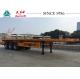 Durable 40 FT 3 Axles Flatbed Trailer For Bulk Cargo Transport