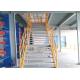 Customized Storage Mezzanine Platforms Pallet Rack Yellow And Blue