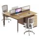 modern 2 seater office glass panel workstation table furniture