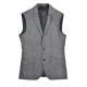 Woolen Mens Tailored Sleeveless Vest Grey Mix 50% Polyester and 50% Wool