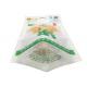 3 Layer 3 Side Seal Pouch With Hard Handle , Custom Sticker 50kg Rice Bag