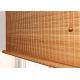 Poly Yarn Bamboo Hemp Curtain Woven Wood Fabric Environmentally Friendly