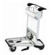 Silver Airport Luggage Trolley Ergonomic Flat Handle With Auto Handle Brake