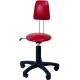 Portable Red Salon Rolling Chair Adjustable With Backrest , Rubber Star Base