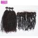 Ear To Ear Raw Virgin Kinky Curly Hair 3 Bundles With Closure Shiny Soft