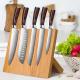 Organizational Magnetic Bamboo Wooden Knife Holder for Kitchen Counter Custom Size