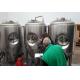Stainless Steel Beer Fermentation Tank Conical Cooling Jacket For Brewery