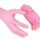 Pink Powder Free 14 Mil Disposable Nitrile Hand Gloves