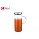 Durable Clear Glass Pitcher For Water / Ice Lemon Tea And Juice Beverage