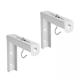 Sturdy L Type Bracket Made of Powder Coating Galvanized Steel with Nickel Plated Finish