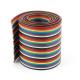 1m 3.3ft 40 Way Rainbow IDC Wire , Flat Ribbon Cable Customized Length
