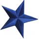 3 Blue Embroidered Star Patches Iron On Applique Patch twill background
