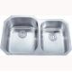 20 Guage Kitchen Stainless Steel Double Bowl Sink 32'' X 20''