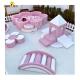Playground Pastel Climb And Play Soft Blocks Pink White Flower Mini Soft Play Set