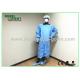 Waterproof Blue Medical Disposable Isolation Gown/Breathable protective surgical gown