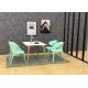Nordic Coloured Plastic Dining Chairs With Arms 52cm 78cm