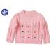 Long Sleeves Girls Cable Knit Jumper Crew Neck Pullover Style Anti - Pilling