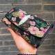 Authentic Stingray Skin Female Long  Flower Trifold Wallet Genuine Leather Lady Large Clutch Bag Women Floral Coin Purse