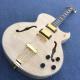 New style high-quality hollow body jazz electric guitar, flamed maple top electric guitar