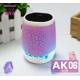 Bluetooth Speaker with colorful LED, MP3 support, Li-battery embeded, TF card U-disk storage