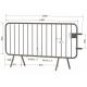 Bristain Standard Hot Dipped Galvanized Crowd Control Barriers Cross Foot