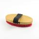 16.5 cm Wooden Optional Color Horse Grooming Brush With Black Nylon Strap