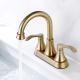 4'' Nickel Golden Centerset Bathroom Faucet Lever Handle Widespread Sink Faucets
