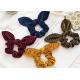 Autumn/Winter plush rabbit ears golden fabric knotty scrunchie Cross border women's hair headdress accessories