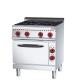 Electric Oven Commercial Gas Range 4 Burners for Restaurant Kitchen 143KG Capacity