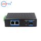 Unmanaged industrial 2x10/100/1000Base-T POE+ 30W to 1x1000M-Fx SFP DIN Rail sfp switch converter