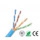 RoHS CE ISO Cat5e UTP Cable Standard Network PE Insulation Blue