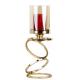 European Creative Candle Holder Three Ring Metal Wrought Iron Gold Holder