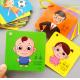 Square Shape Rigid Cardboard Kids Education Flash Cards 2mm Thick