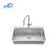 single bowl SUS304 stainless steel sink commercial topmount handmade house kitchen sink