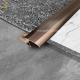 Metal Al6063 Flooring To Carpet Transition Strip Shiny Coffee Self Adhesive