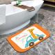 Technology Velvet Non Slip Bath Rug Water Absorption Anti Skid Floor Mat Half Round