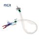 Closed Suction Catheter L-Type  Automatic Flushing 10fr 72h Double Swivel Elbow For Hospital