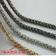 Super quality cheaper twist flower light gold 7 mm width iron metal handbag chain