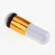 White Powder Foundation Brush With Silver And Gold Pipe  Nylon Hair Chubby